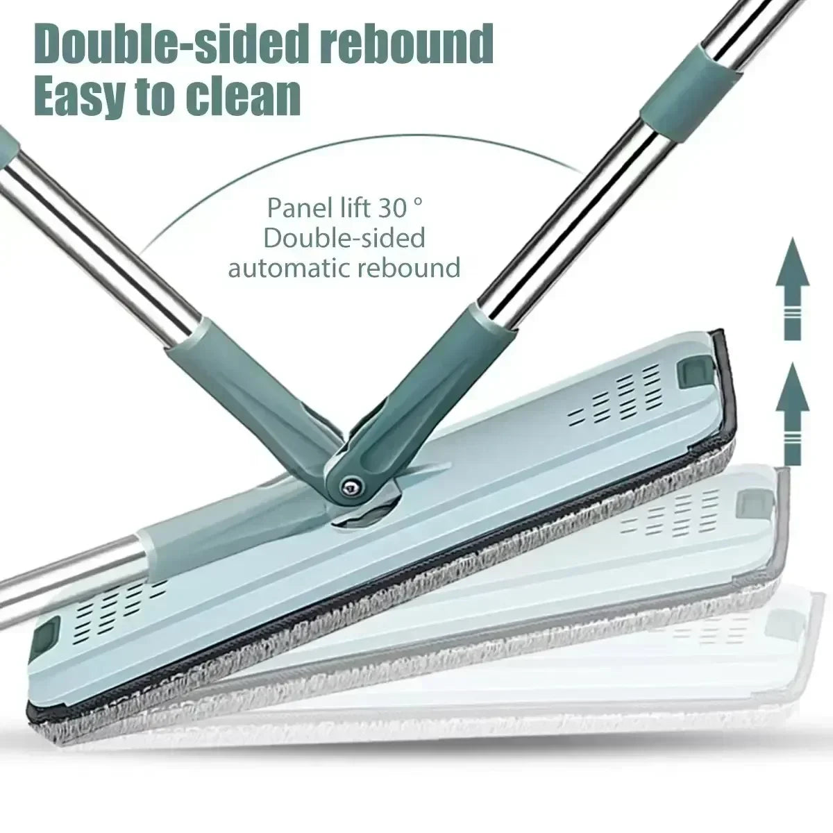 Flat Squeeze Mop with Bucket & Pads