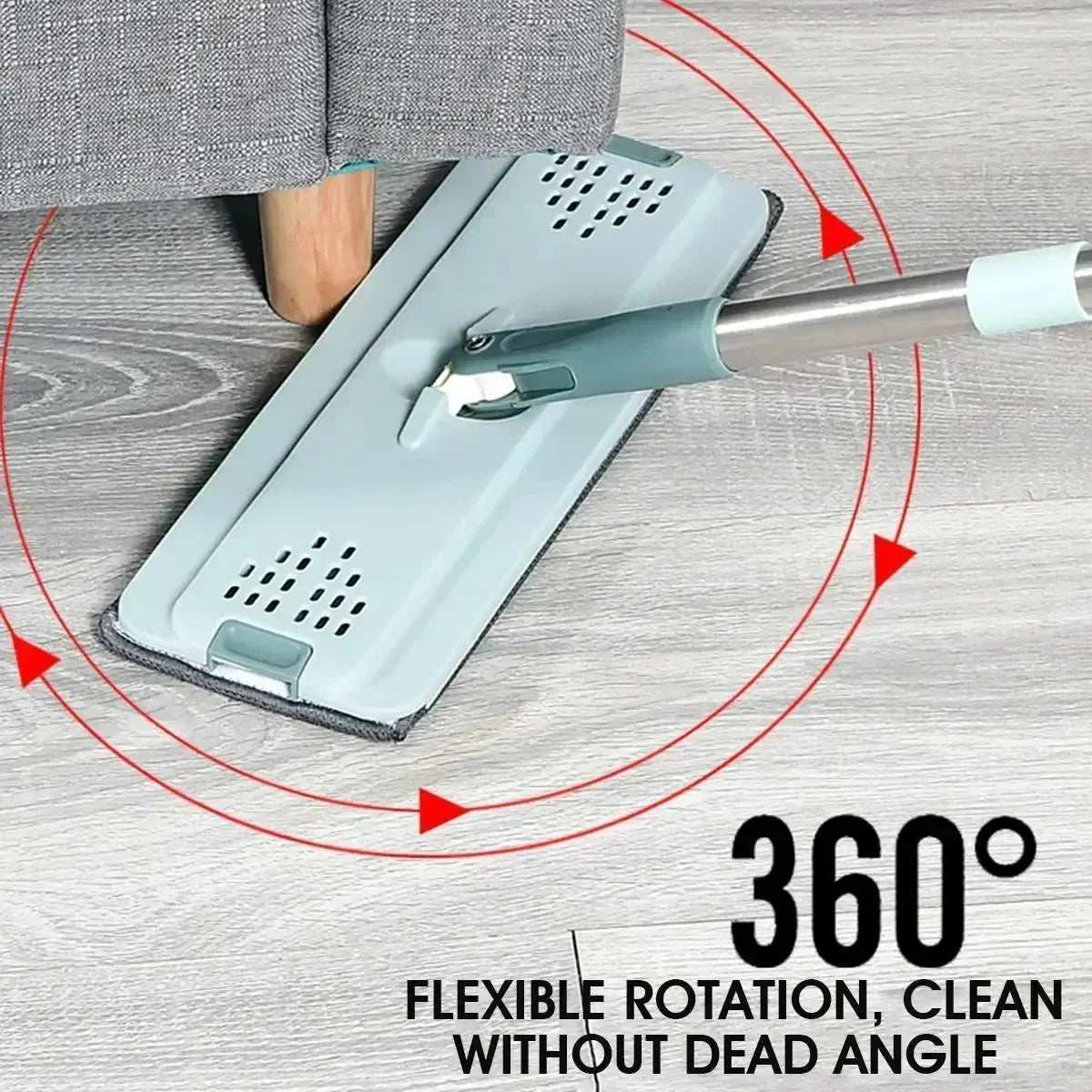 Flat Squeeze Mop with Bucket & Pads