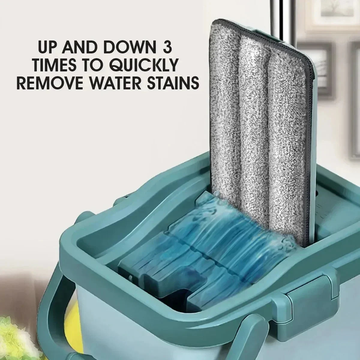 Flat Squeeze Mop with Bucket & Pads