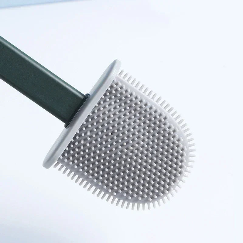 Silicone Toilet Brush with Quick-Dry Holder