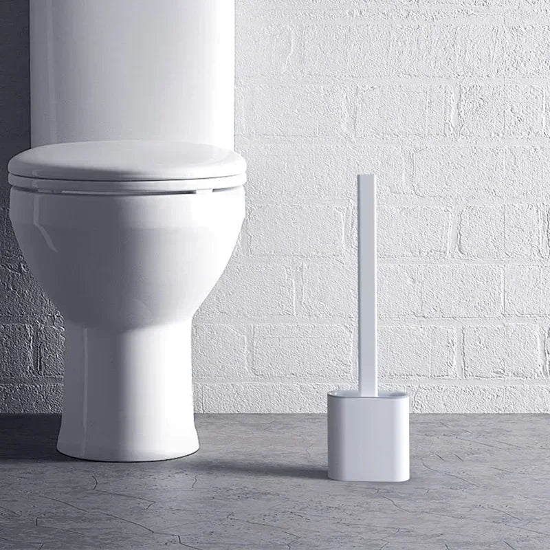 Silicone Toilet Brush with Quick-Dry Holder