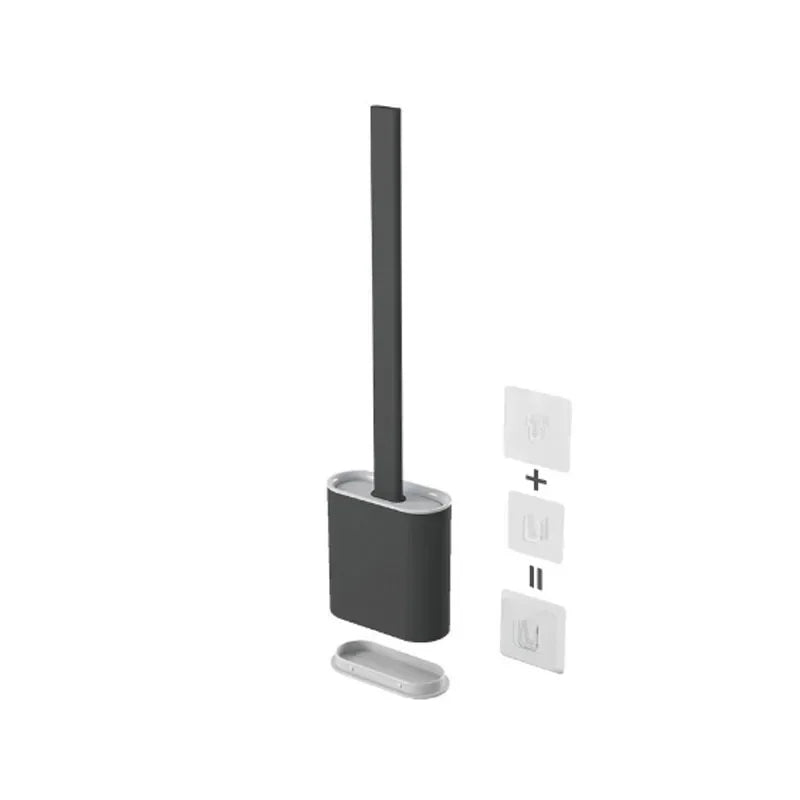 Silicone Toilet Brush with Quick-Dry Holder
