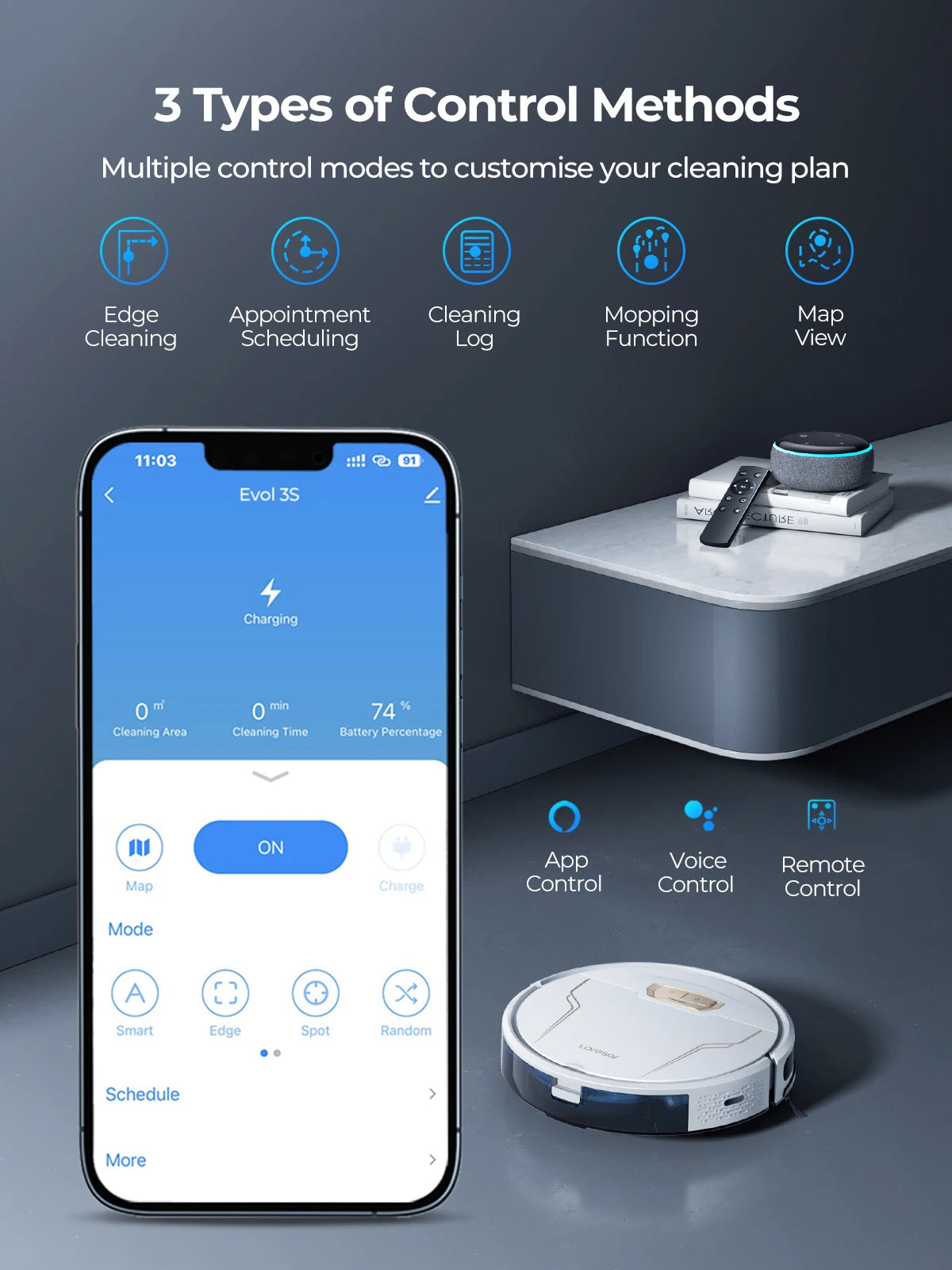 Laresar 3S Robot Vacuum & Mop 5000Pa