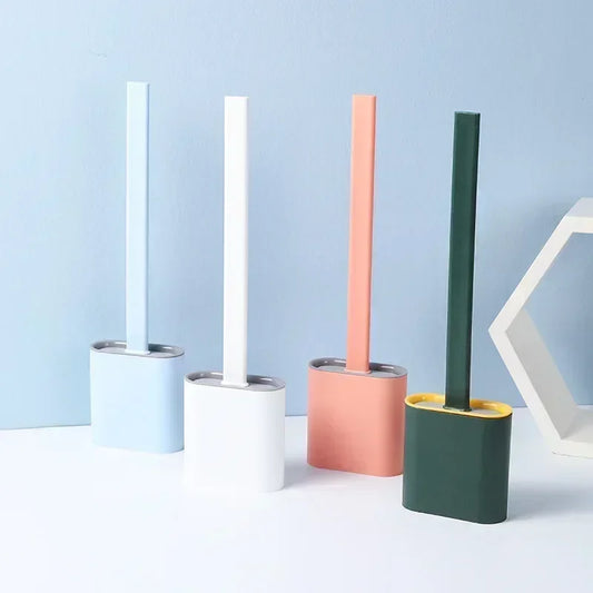 Silicone Toilet Brush with Quick-Dry Holder