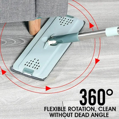 Flat Squeeze Mop with Bucket & Pads