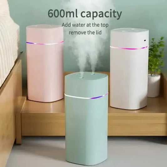 600ML Dual Spray Silent Humidifier